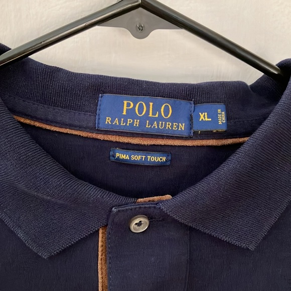 Polo Ralph Lauren Pima Soft Touch, Collared, Navy Long Sleeve - Picture 5 of 11